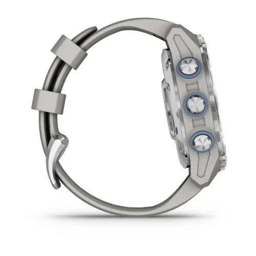 Descent Mk3 – 43mm - Paslanmaz Çelik, Fog Gri Silikon Bantlı - Görsel 6